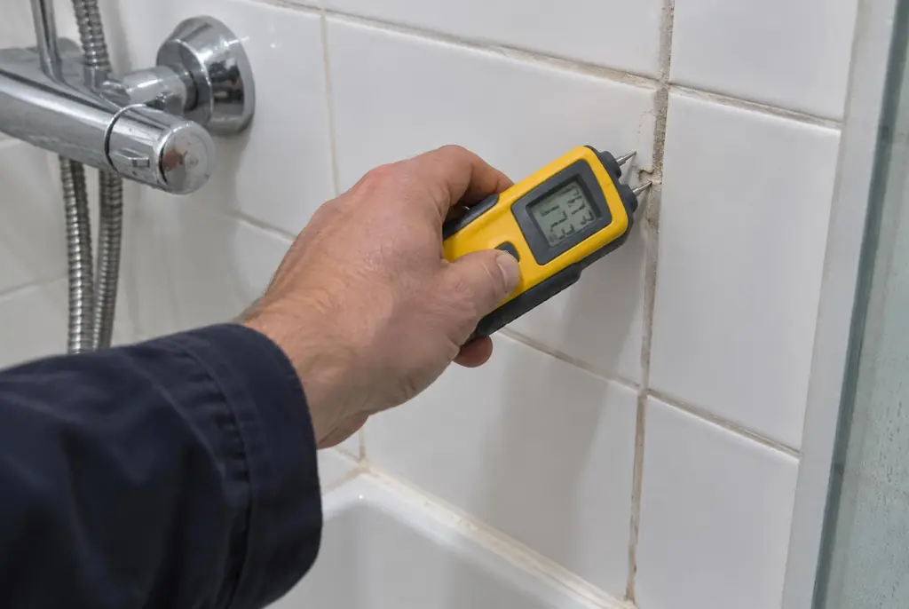 Lekdetectie Bennekom – vochtmeter op badkamertegels bij de douche